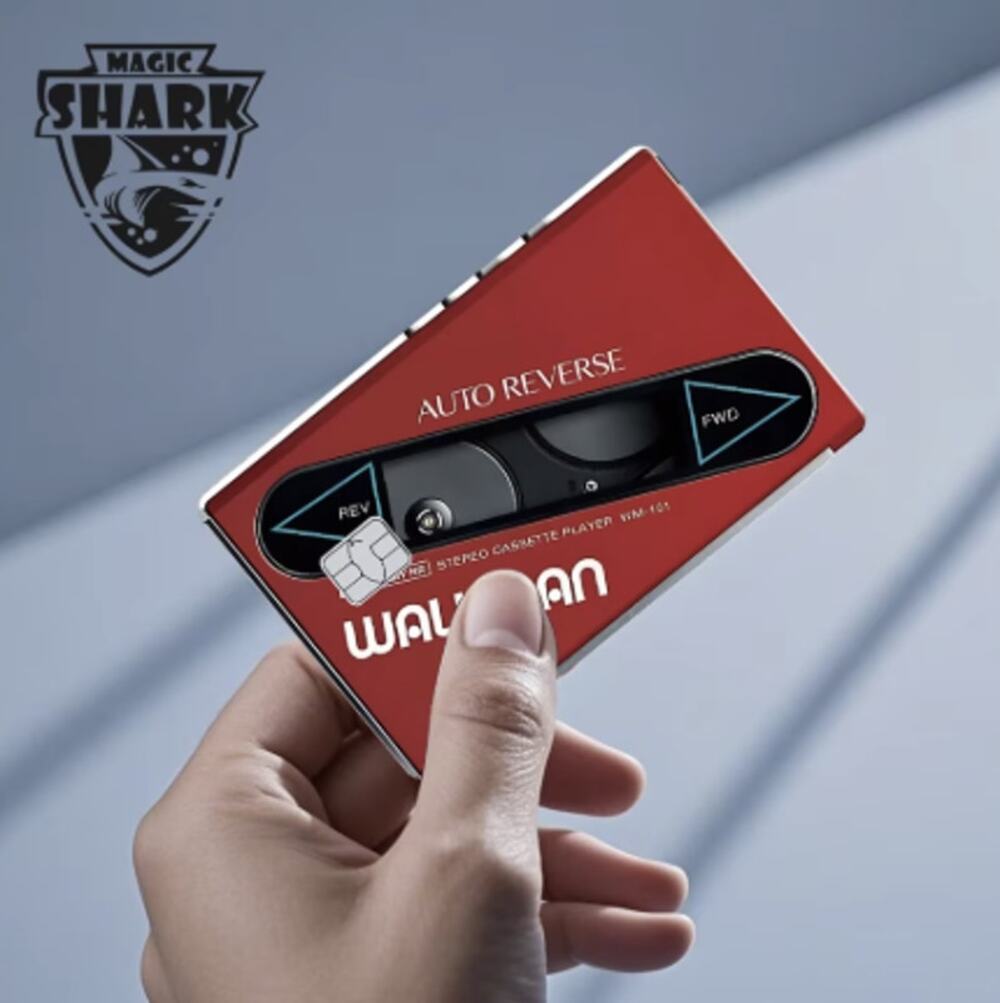 New Magic Shark Walkman Credit Card Skin/Sticker, Space for Small Chip